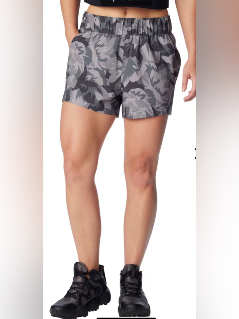 Columbia Women's Bogata Bay 2.0 athletic Shorts grey camouflage floral Size M